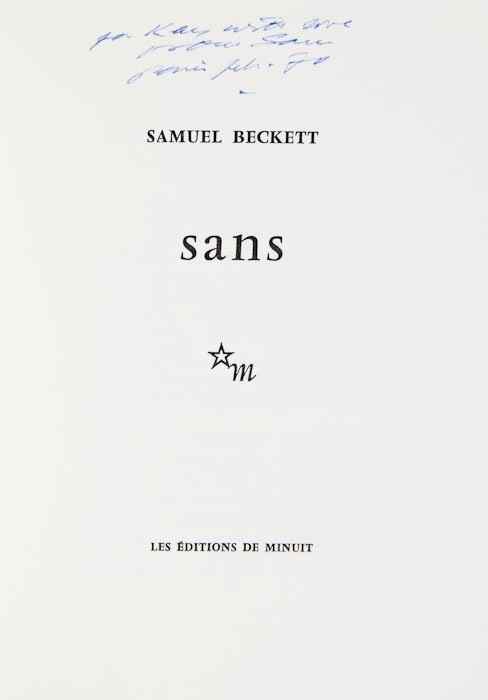 Appraisal: Beckett Samuel Sans Paris Pour Finir Encore Paris That Time