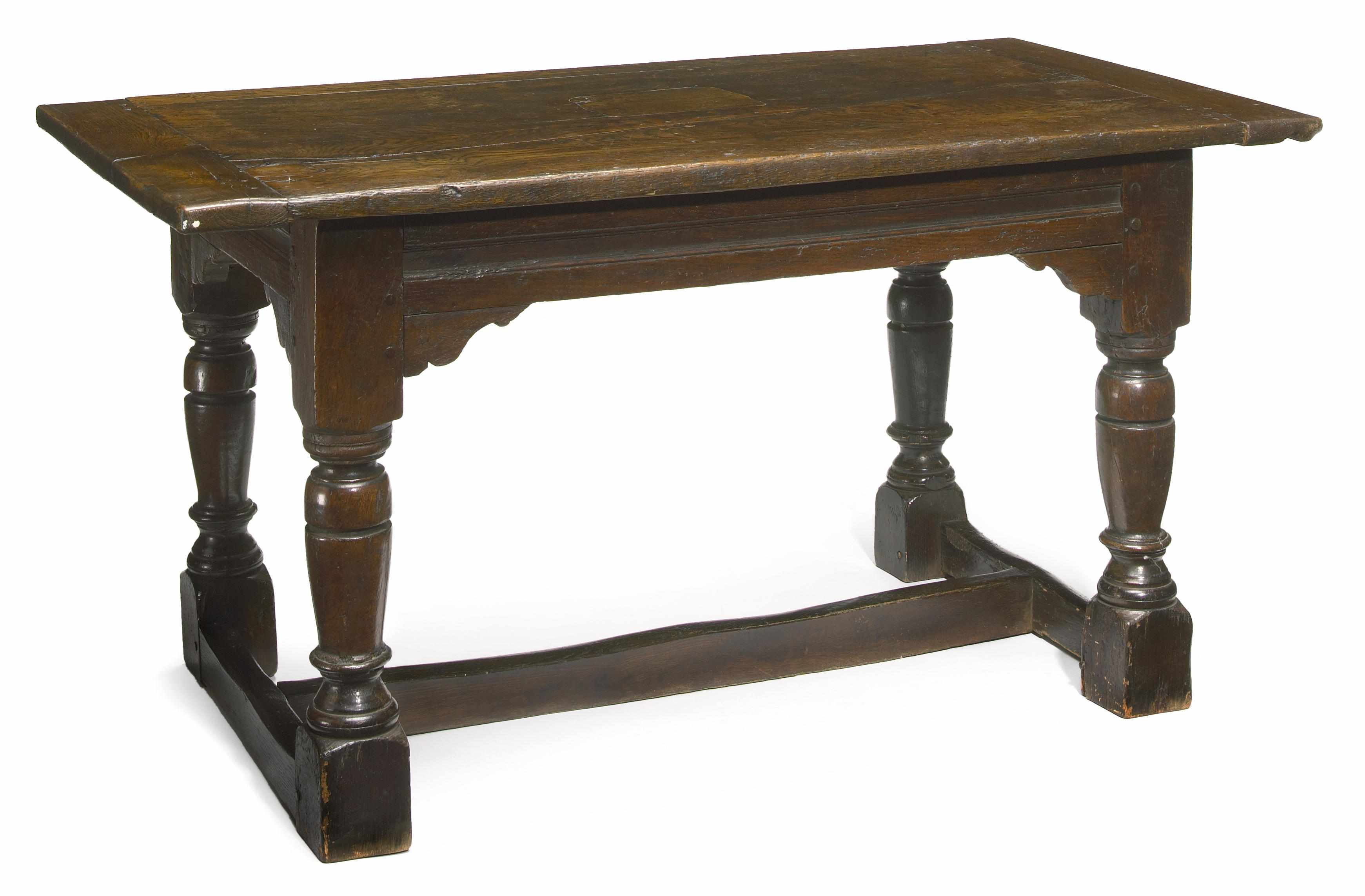 Appraisal: A Charles II oak table late th centuryheight in width