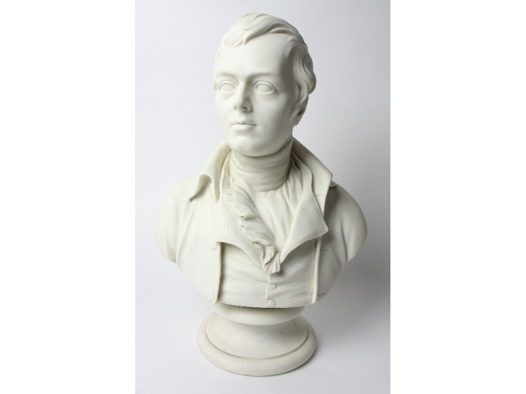 Appraisal: An E W Wyon parian bust of Robert Burns on