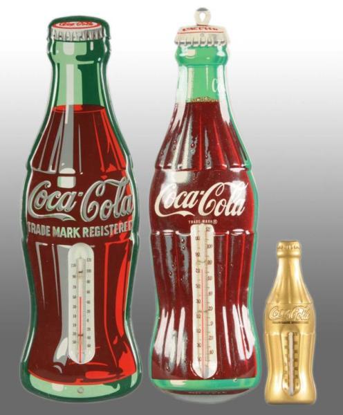 Appraisal: Lot of Assorted Coca-Cola Bottle Thermometers Description s All are