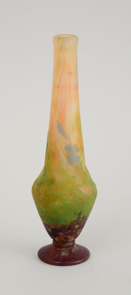 Appraisal: FRENCH CAMEO CUT GLASS BUD VASE Unsigned x in Estate