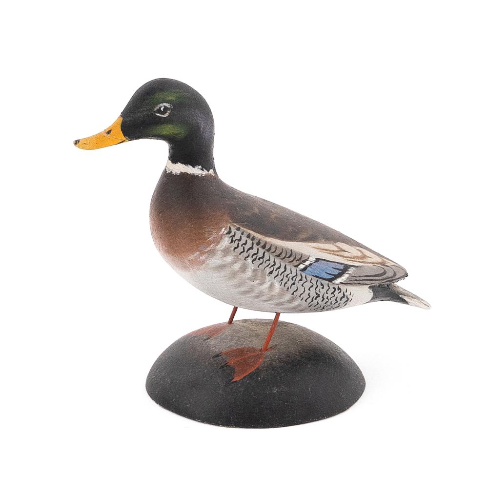 Appraisal: A ELMER CROWELL MINIATURE MALLARD DRAKE EAST HARWICH MASSACHUSETTS -