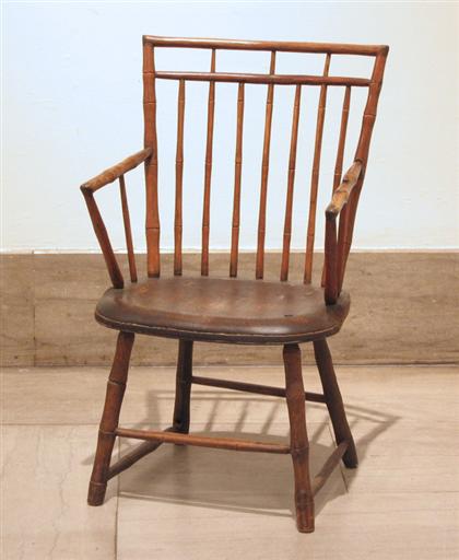 Appraisal: Bamboo-turned Windsor armchair circa