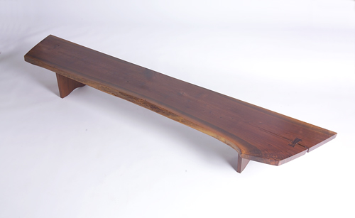 Appraisal: GEORGE NAKASHIMA Coffee table with two free edges and single