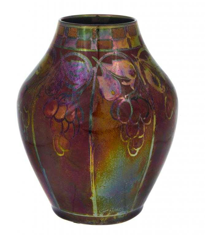 Appraisal: A PILKINGTON'S ROYAL LANCASTRIAN LUSTRE VASE painted by Gladys M