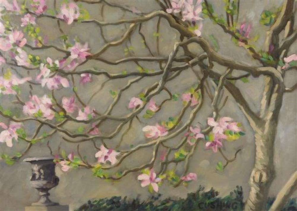 Appraisal: Charles Cushing American b Last Magnolias Rittenhouse Square oil on