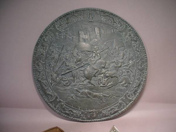 Appraisal: A decorative copy of a Renaissance parade shieldlate th early