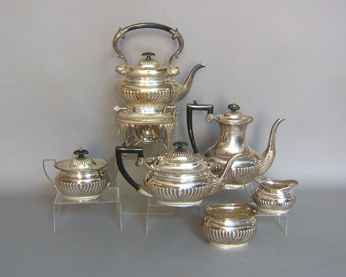 Appraisal: Six pc silver plated tea service th c