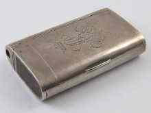 Appraisal: A Russian silver cigarette case with vesta compartment by Ivan