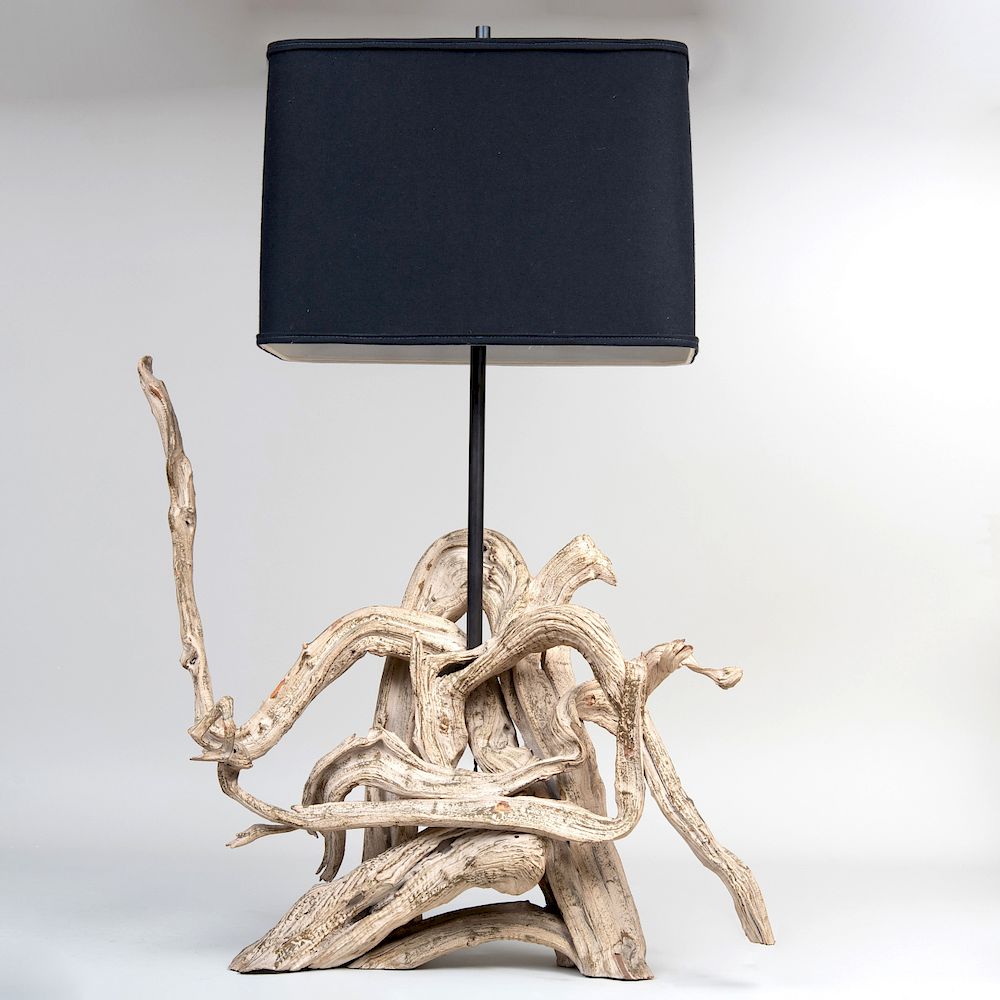 Appraisal: Drift Wood Sculpture Mounted as a Lamp x x in