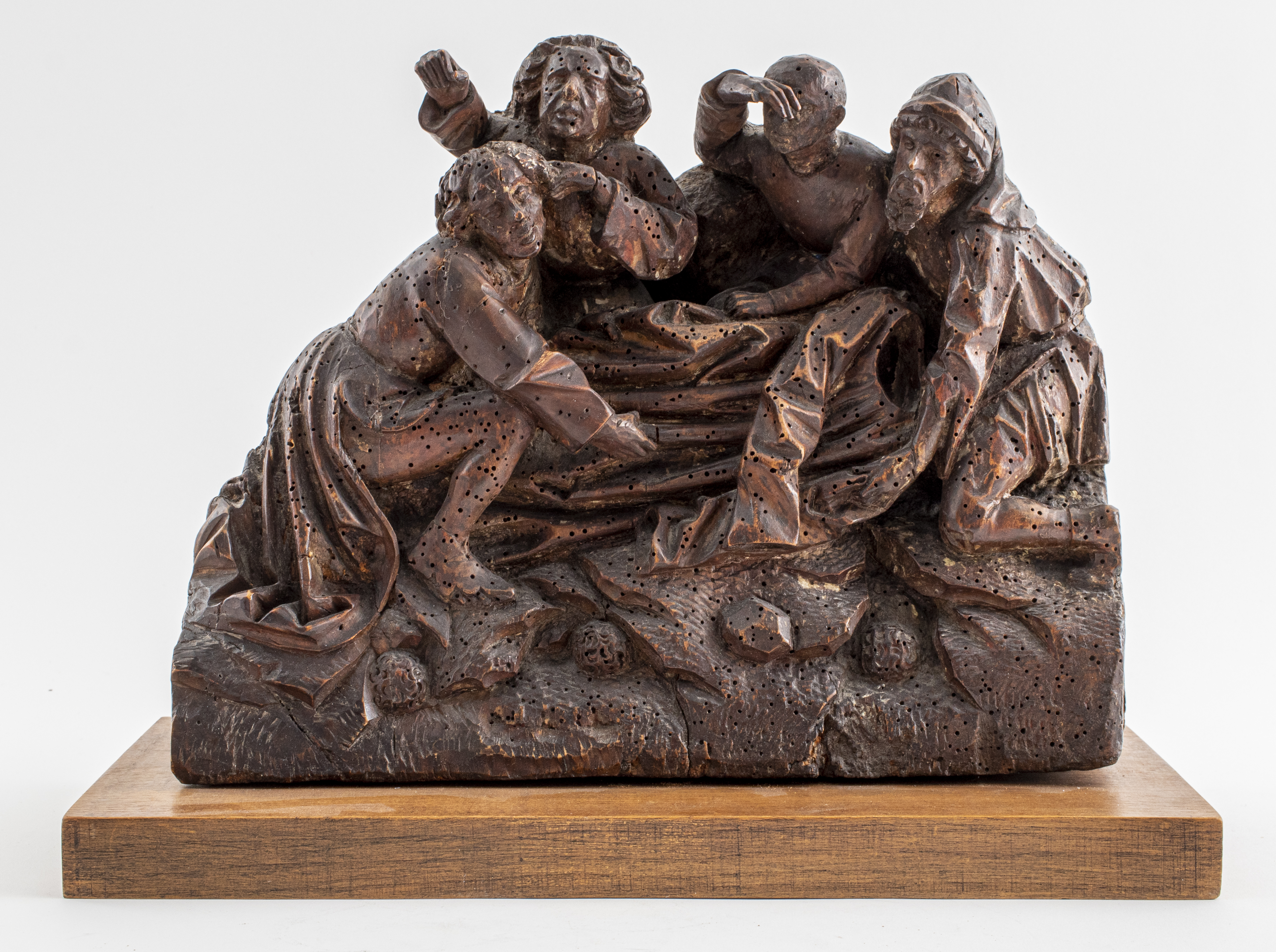 Appraisal: FLEMISH WOOD GROUP OF THE DEPOSITION CA Flemish Renaissance wood