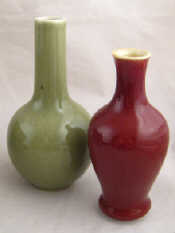 Appraisal: Two small Chinese vases one sang de boeuf one celadon