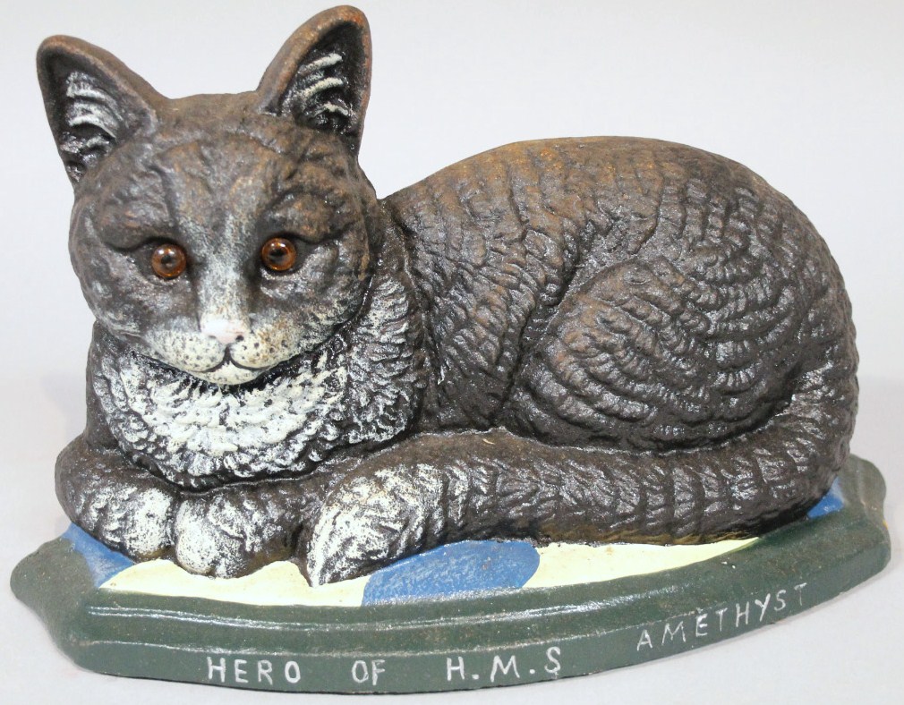 Appraisal: A modern metal Hero of HMS Amethyst cat door stop