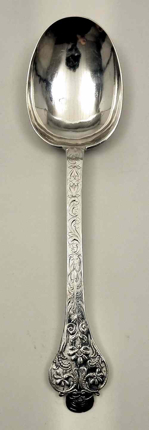 Appraisal: A William Mary West Country silver trefid spoon by Richard