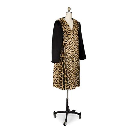 Appraisal: Natural Leopard Full Length Vest Coat Liner Estimate nbsp nbsp