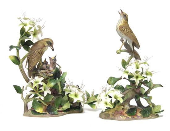 Appraisal: Boehm Limited Edition porcelain bird Wood Thrushers S Thrush on