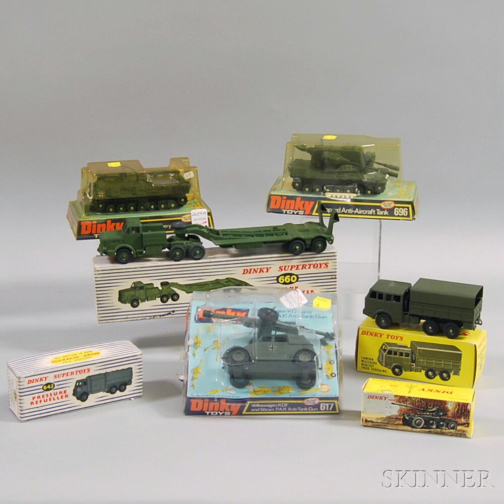 Appraisal: Seven Meccano Dinky Toys Die-cast Metal Military Vehicles England and