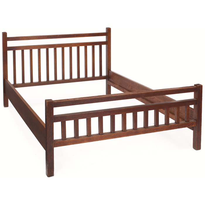 Appraisal: Gustav Stickley bed a custom order variation of