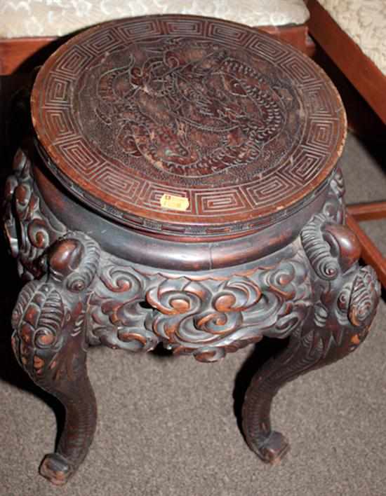 Appraisal: Chinese carved softwood jardiniere stand Estimate - All property is