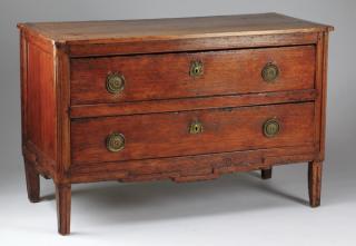 Appraisal: French chestnut commode late th c French commode late th