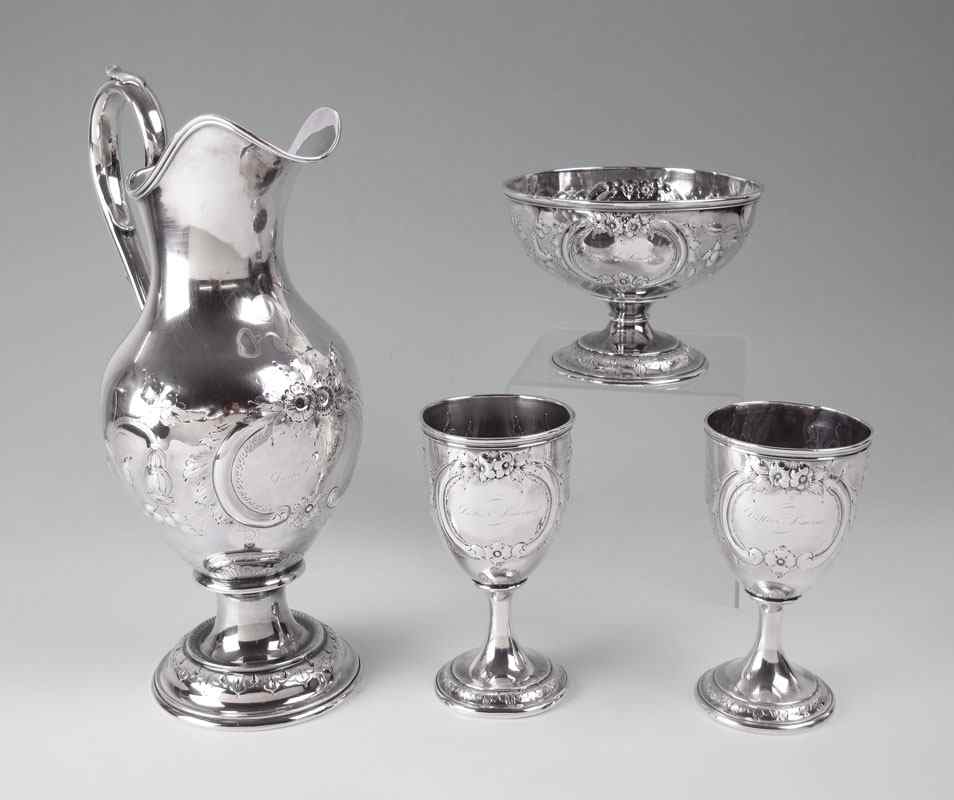 Appraisal: IMPORTANT JACCARD CO COIN SILVER PITCHER SET pieces by Jaccard