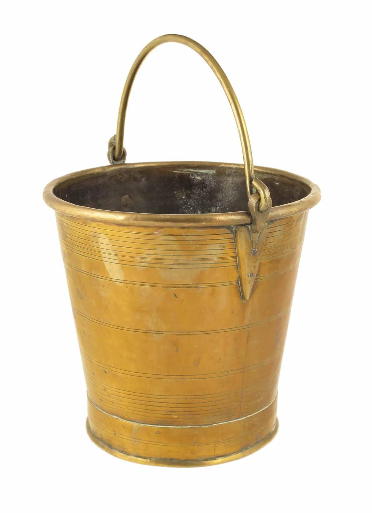 Appraisal: An early th century brass bucket