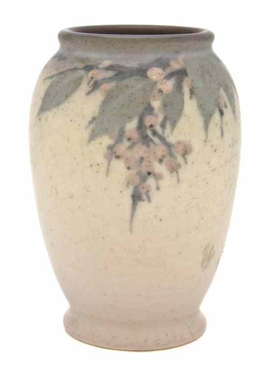 Appraisal: A Rookwood Pottery Vellum Vase Olga Geneva Reed Pinney of