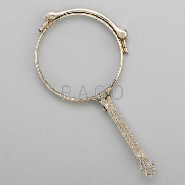 Appraisal: ART DECO K GOLD LORGNETTE BY CARTER AND GOUGH Condition