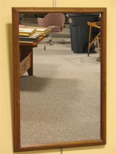 Appraisal: MODERN PINE MIRROR Rectangular frame enclosing mirror plate - h