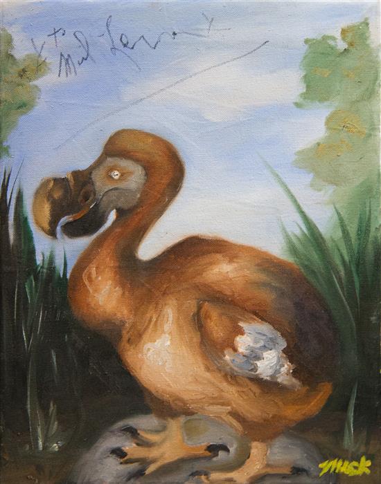 Appraisal: Sale Lot Jules Muck th century Dodo Bird acrylic on