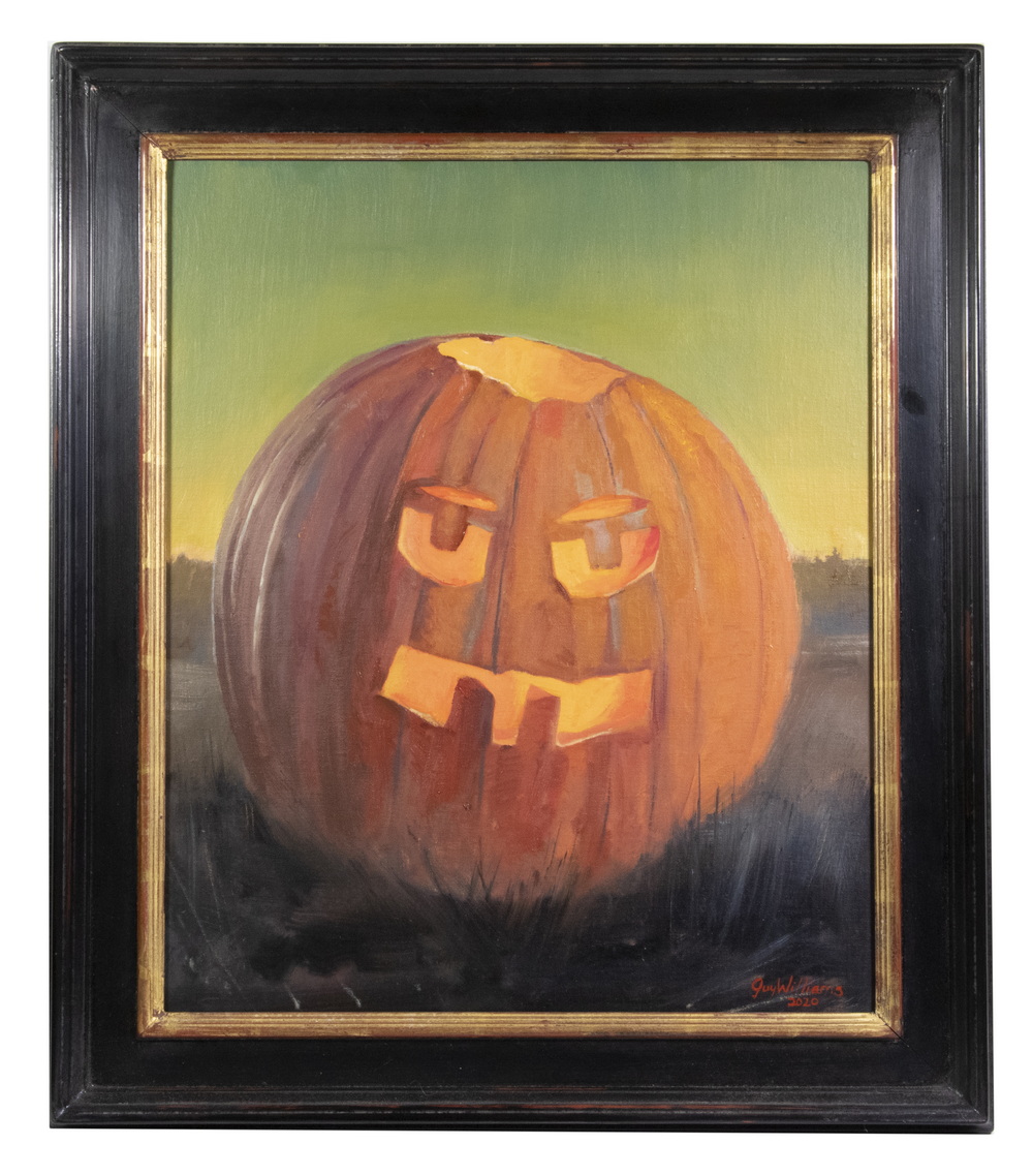 Appraisal: GUY WILLIAMS ME NY CONTEMPORARY Jack-O-Lantern oil on linen applied