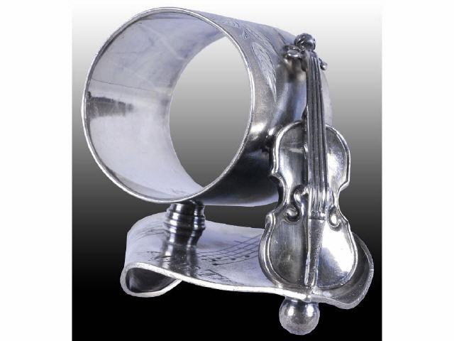 Appraisal: Violin on Pedestal Figural Napkin Ring Description Base is sheet