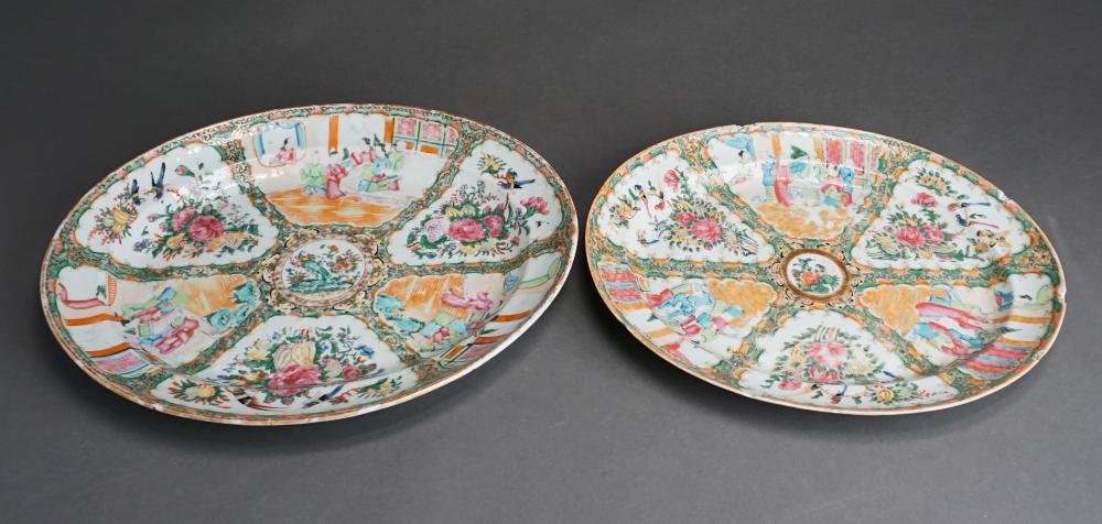 Appraisal: Two Chinese Rose Medallion Oval Platters one chipped Larger in