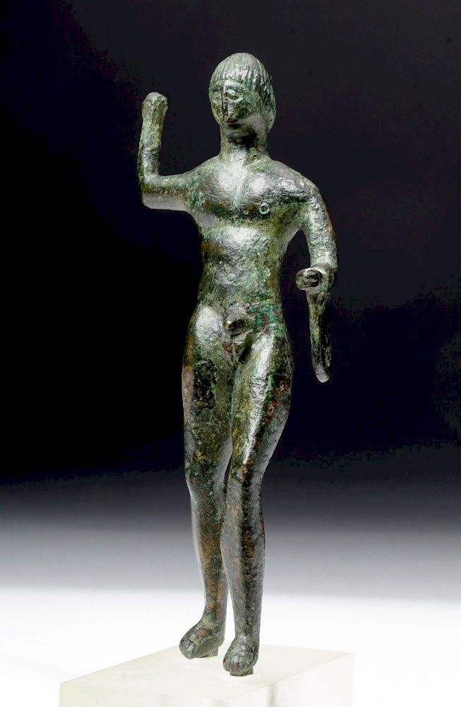 Appraisal: Etruscan Bronze Statue of Hercules Herakles Originally Listed At Italy