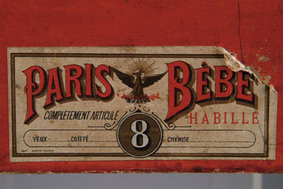 Appraisal: ORIGINAL PARIS BEBE BOX An original box that contained Paris