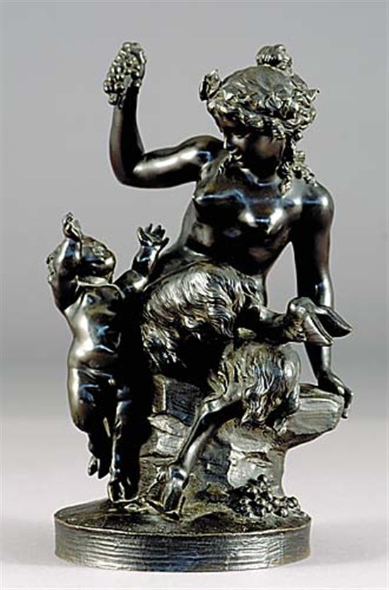 Appraisal: Claude Michel Clodion after French - SATYR ET L'ENFANTbronze inscribed