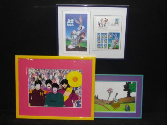 Appraisal: Pieces of Animated Art Animation Cels Lithograph with stamps Beatles'