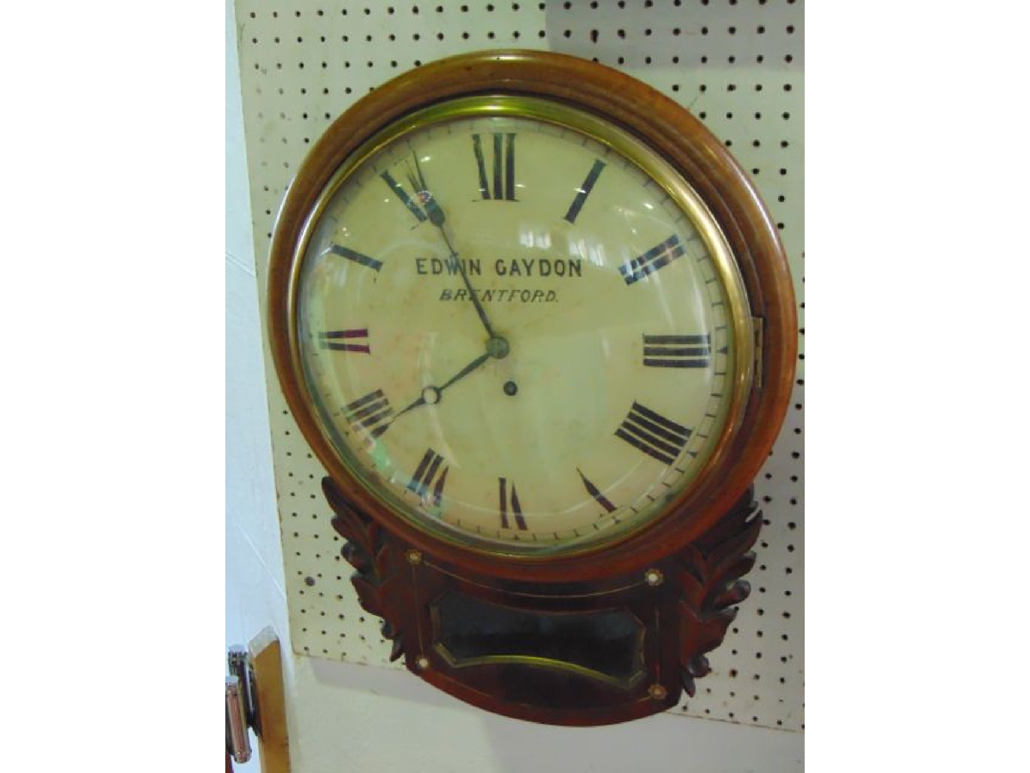 Appraisal: A Regency mahogany drop dial wall clock with in convex