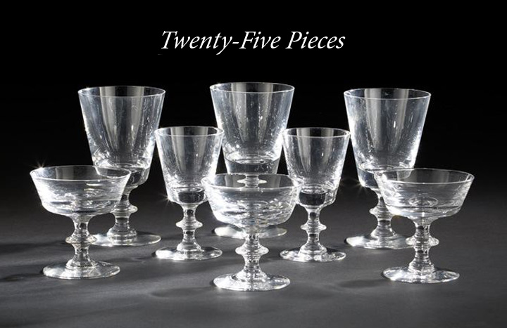 Appraisal: Fine Twenty-Five-Piece Group of Val St Lambert Crystal Stemware the