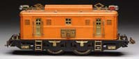 Appraisal: LIONEL STANDARD GAUGE U ELECTRIC LOCOMOTIVE Orange locomotive with Bild-a-Loco