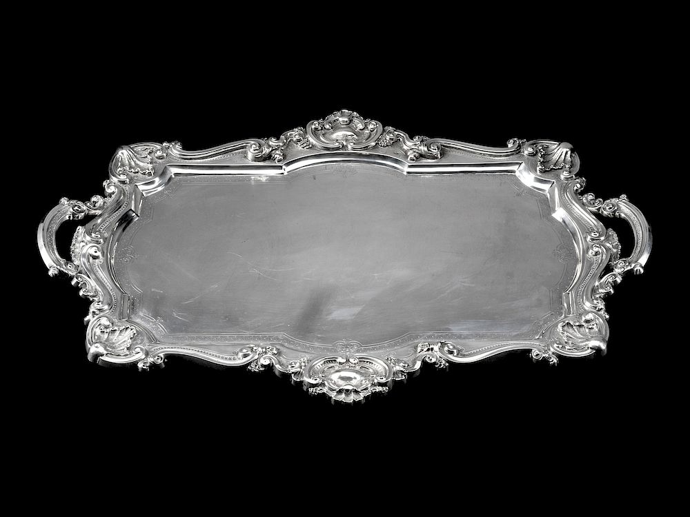 Appraisal: A Portuguese Silver Tray A Portuguese Silver Tray Lisbon th