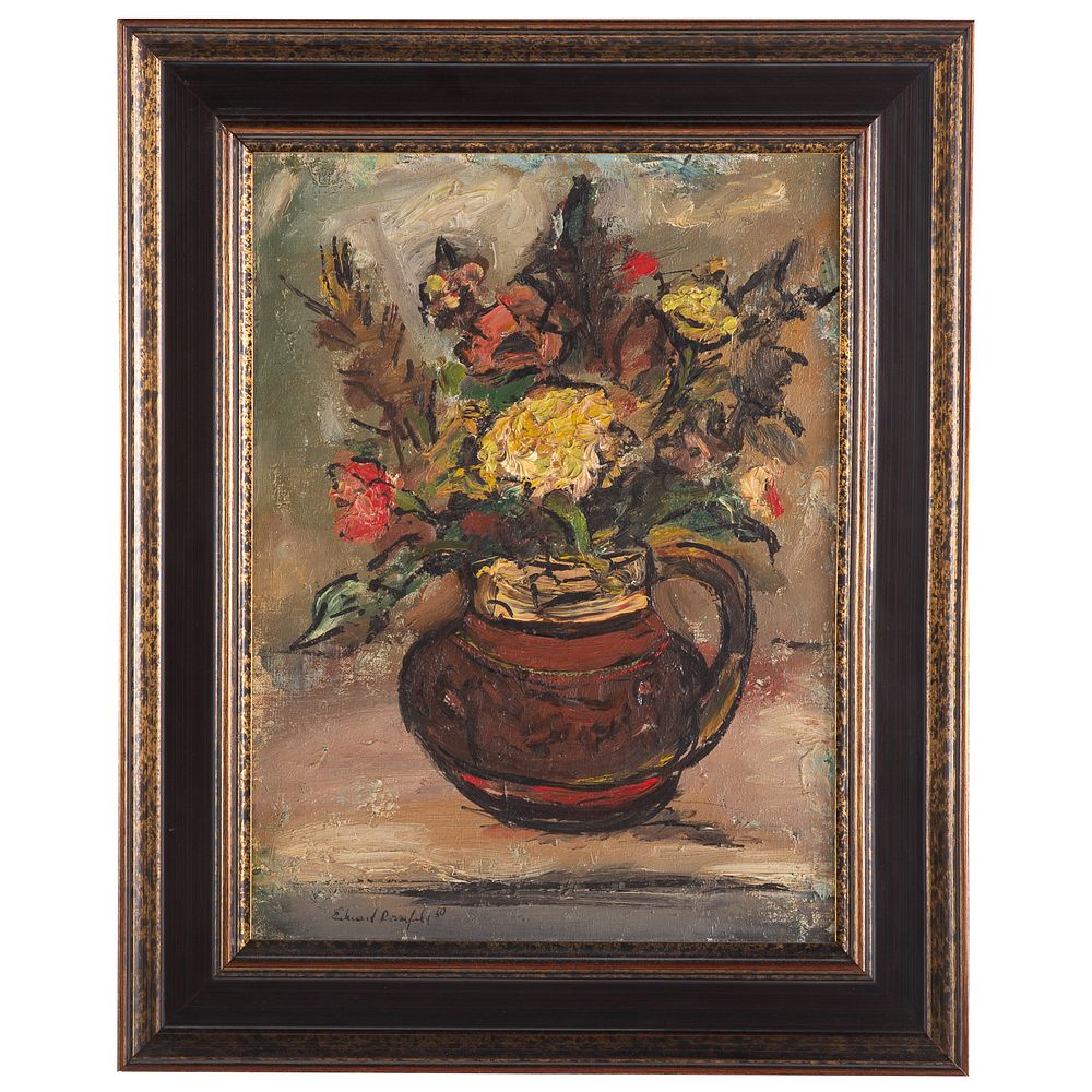 Appraisal: Edward Rosenfeld Flowers in a Jug oil American - Oil