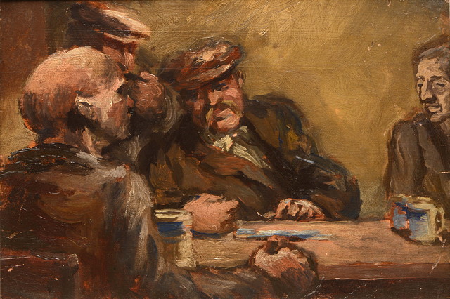 Appraisal: Robert Medley British - 'The Domino Players'inscribed and titled versooils