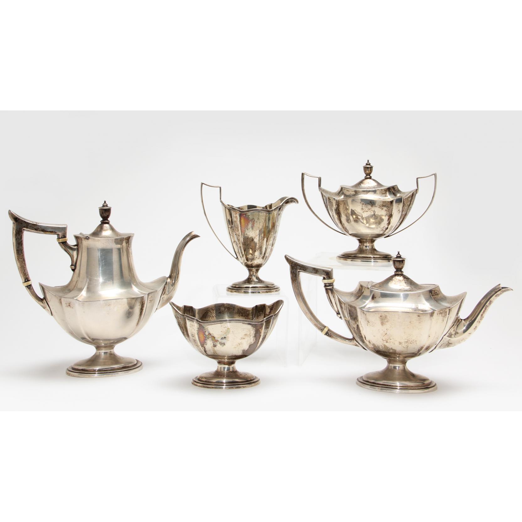 Appraisal: Gorham Plymouth Sterling Silver Tea Coffee Service the five piece