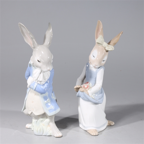 Appraisal: Pair of Nao Porcelain rabbit figures each with marks to