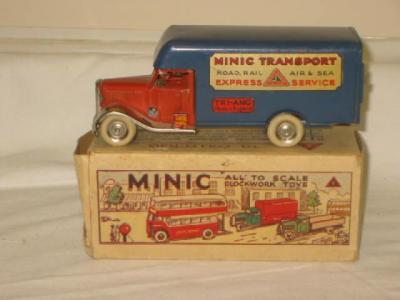 Appraisal: A Triang Minic delivery van red cab blue box with