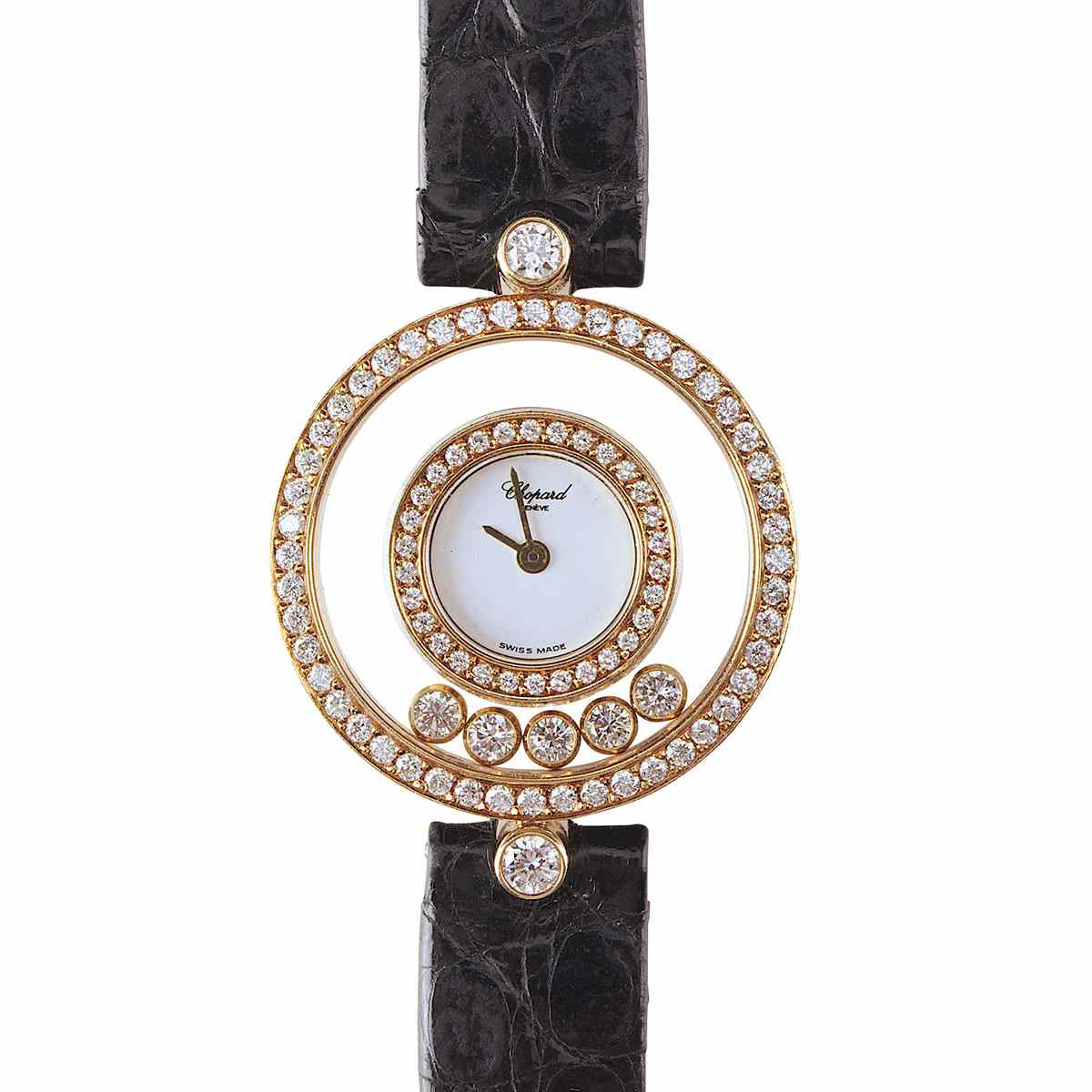 Appraisal: Lady Ts Chopard Happy Diamonds Wristwatch circa reference serial mm