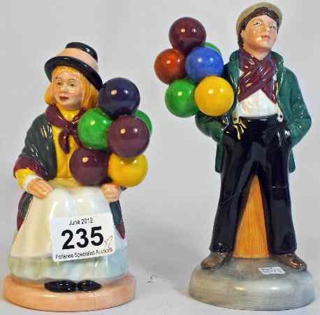 Appraisal: Royal Doulton Figures Balloon Girl HN and Balloon Boy HN