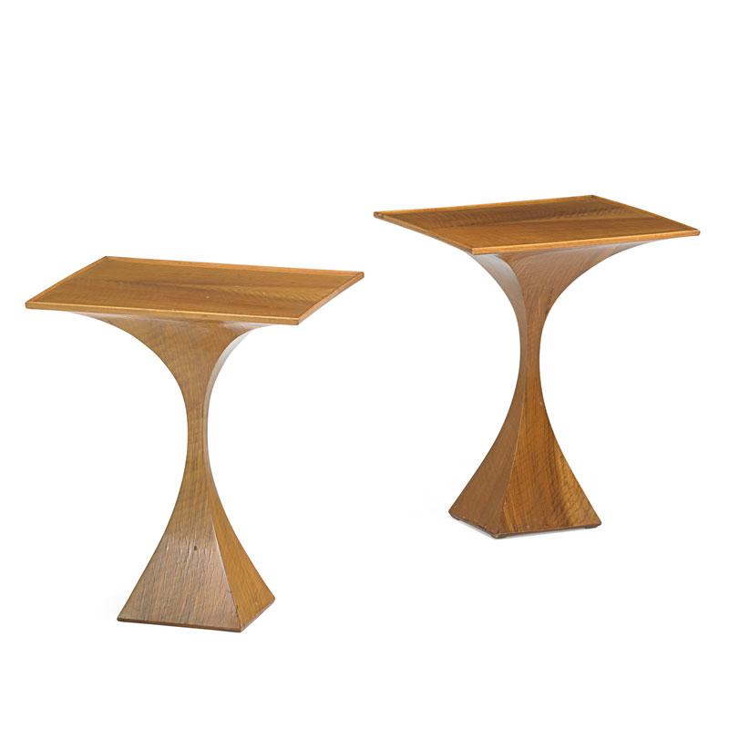 Appraisal: OSVALDO BORSANI Attr Pair of side tables Condition Report Minor