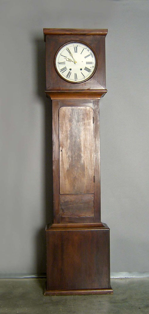 Appraisal: English mahogany tall case clock th c h